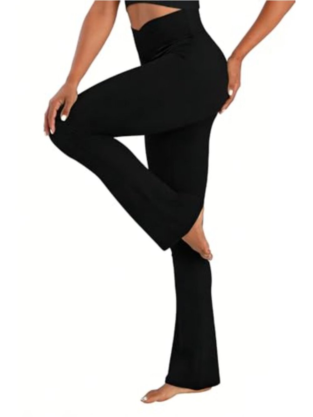 Sunzel Hidden Butt Lifting Scrunch Flare Leggings High Waist No Front Seam